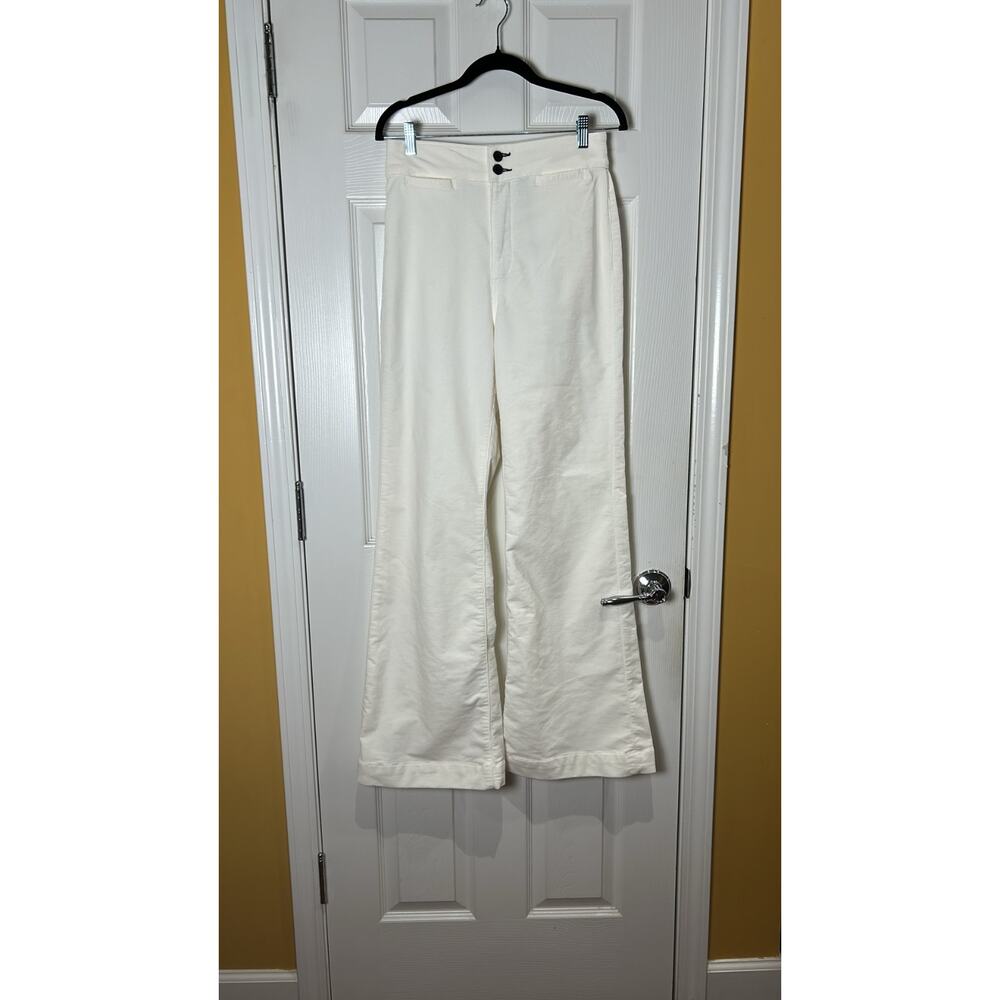ASKK NY Eggshell Brighton Corduroy Wide Leg Pants - Size 28 - Picture 2 of 2